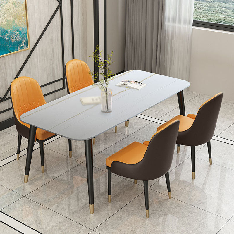 Glam Metal Dining Arm Chair Upholstered Side Chairs for Restaurant Use Clearhalo ' kitchen&dining_furn' 'Dining Chairs' 'Dining Tables & Seating' 'dining_chair' 'furn' 'furn_dining_chair' 'Furniture' 'furniture_dining_chair' 'Kitchen & Dining Furniture' 'kitchen' 4588699