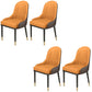 Glam Metal Dining Arm Chair Upholstered Side Chairs for Restaurant Use Orange 4 Piece Set Clearhalo ' kitchen&dining_furn' 'Dining Chairs' 'Dining Tables & Seating' 'dining_chair' 'furn' 'furn_dining_chair' 'Furniture' 'furniture_dining_chair' 'Kitchen & Dining Furniture' 'kitchen' 4588706