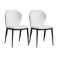 Industrial Design Wingback Armless Dining Chair Leather Dining Side Chair White-Gray 2 Piece Set Clearhalo ' kitchen&dining_furn' 'Dining Chairs' 'Dining Tables & Seating' 'dining_chair' 'furn' 'furn_dining_chair' 'Furniture' 'furniture_dining_chair' 'Kitchen & Dining Furniture' 'kitchen' 4588714
