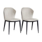 Industrial Design Wingback Armless Dining Chair Leather Dining Side Chair Cream Gray 2 Piece Set Clearhalo ' kitchen&dining_furn' 'Dining Chairs' 'Dining Tables & Seating' 'dining_chair' 'furn' 'furn_dining_chair' 'Furniture' 'furniture_dining_chair' 'Kitchen & Dining Furniture' 'kitchen' 4588724
