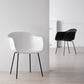 Industrial Design Plastic Dining Side Chairs Solid Back Arm Side Chair Clearhalo ' kitchen&dining_furn' 'Dining Chairs' 'Dining Tables & Seating' 'dining_chair' 'Furniture' 'furniture_dining_chair' 'Kitchen & Dining Furniture' 'kitchen' 4588735