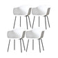 Industrial Design Plastic Dining Side Chairs Solid Back Arm Side Chair White Set of 4 Clearhalo ' kitchen&dining_furn' 'Dining Chairs' 'Dining Tables & Seating' 'dining_chair' 'Furniture' 'furniture_dining_chair' 'Kitchen & Dining Furniture' 'kitchen' 4588738