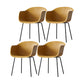 Industrial Design Plastic Dining Side Chairs Solid Back Arm Side Chair Ginger Set of 4 Clearhalo ' kitchen&dining_furn' 'Dining Chairs' 'Dining Tables & Seating' 'dining_chair' 'Furniture' 'furniture_dining_chair' 'Kitchen & Dining Furniture' 'kitchen' 4588742