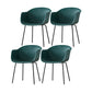 Industrial Design Plastic Dining Side Chairs Solid Back Arm Side Chair Blackish Green Set of 4 Clearhalo ' kitchen&dining_furn' 'Dining Chairs' 'Dining Tables & Seating' 'dining_chair' 'Furniture' 'furniture_dining_chair' 'Kitchen & Dining Furniture' 'kitchen' 4588746