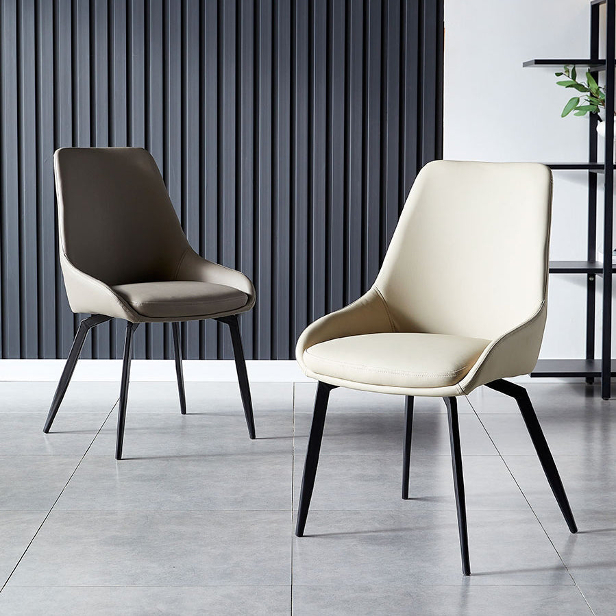 Industrial Design Solid Back Arm Side Chair Upholstered Dining Chairs Clearhalo ' kitchen&dining_furn' 'Dining Chairs' 'Dining Tables & Seating' 'dining_chair' 'furn' 'furn_dining_chair' 'Furniture' 'furniture_dining_chair' 'Kitchen & Dining Furniture' 'kitchen' 4588757