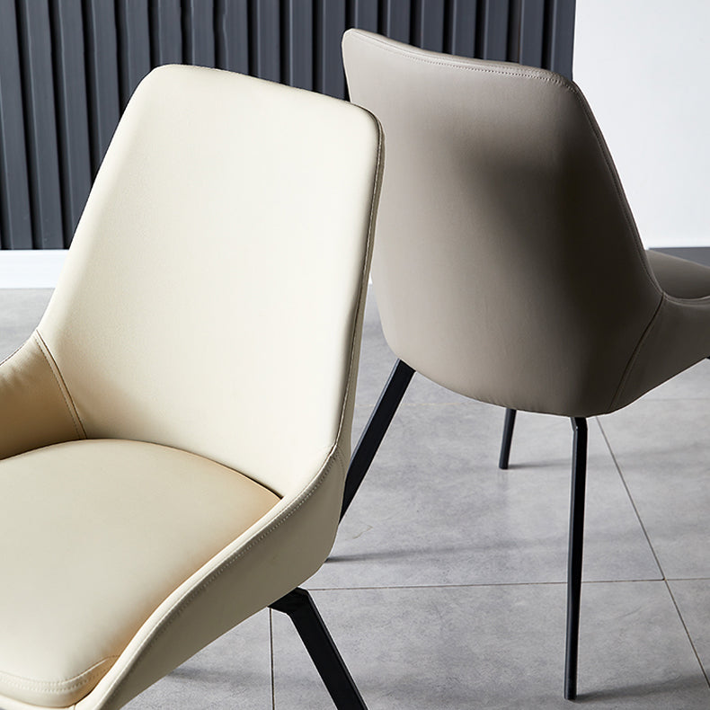 Industrial Design Solid Back Arm Side Chair Upholstered Dining Chairs Clearhalo ' kitchen&dining_furn' 'Dining Chairs' 'Dining Tables & Seating' 'dining_chair' 'furn' 'furn_dining_chair' 'Furniture' 'furniture_dining_chair' 'Kitchen & Dining Furniture' 'kitchen' 4588768