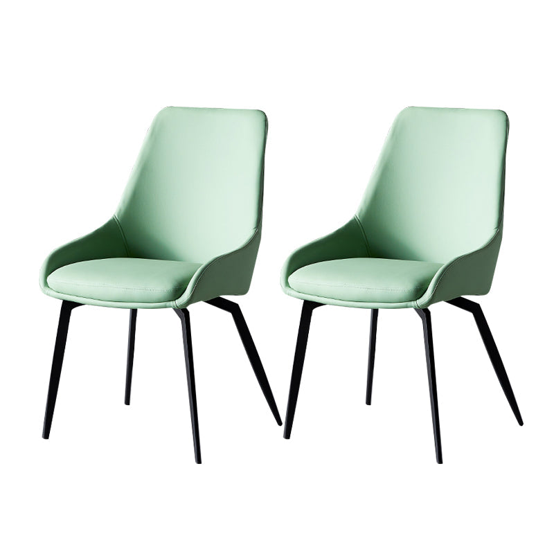 Industrial Design Solid Back Arm Side Chair Upholstered Dining Chairs Light Green 2 Piece Set Clearhalo ' kitchen&dining_furn' 'Dining Chairs' 'Dining Tables & Seating' 'dining_chair' 'furn' 'furn_dining_chair' 'Furniture' 'furniture_dining_chair' 'Kitchen & Dining Furniture' 'kitchen' 4588773