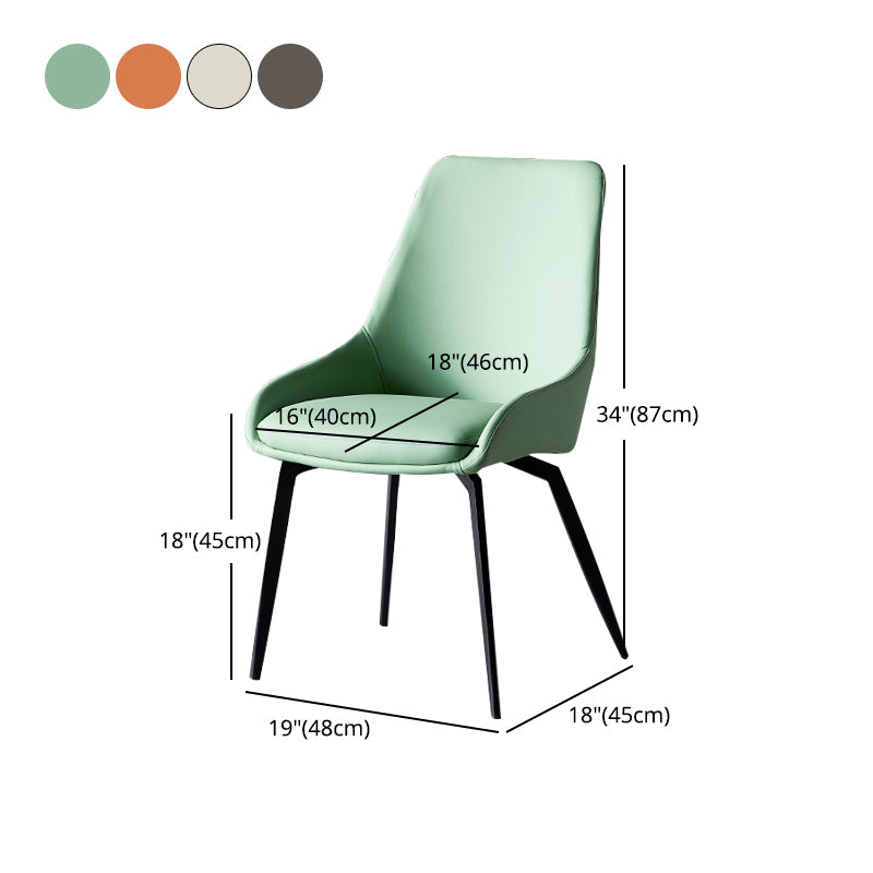 Industrial Design Solid Back Arm Side Chair Upholstered Dining Chairs Clearhalo ' kitchen&dining_furn' 'Dining Chairs' 'Dining Tables & Seating' 'dining_chair' 'furn' 'furn_dining_chair' 'Furniture' 'furniture_dining_chair' 'Kitchen & Dining Furniture' 'kitchen' 4588775