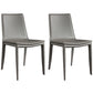 Modern Leather Dining Armless Chair Metal Dining Chairs for Home Use Grey 2 Piece Set Clearhalo ' kitchen&dining_furn' 'Dining Chairs' 'Dining Tables & Seating' 'dining_chair' 'furn' 'furn_dining_chair' 'Furniture' 'furniture_dining_chair' 'Kitchen & Dining Furniture' 'kitchen' 4588777