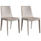 Modern Leather Dining Armless Chair Metal Dining Chairs for Home Use Gray-Khaki 2 Piece Set Clearhalo ' kitchen&dining_furn' 'Dining Chairs' 'Dining Tables & Seating' 'dining_chair' 'furn' 'furn_dining_chair' 'Furniture' 'furniture_dining_chair' 'Kitchen & Dining Furniture' 'kitchen' 4588781