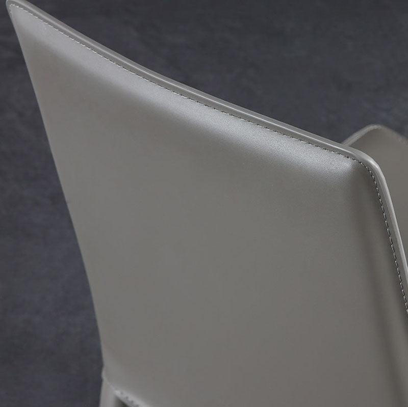 Modern Leather Dining Armless Chair Metal Dining Chairs for Home Use Clearhalo ' kitchen&dining_furn' 'Dining Chairs' 'Dining Tables & Seating' 'dining_chair' 'furn' 'furn_dining_chair' 'Furniture' 'furniture_dining_chair' 'Kitchen & Dining Furniture' 'kitchen' 4588787