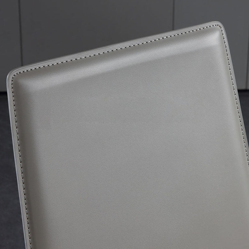 Modern Leather Dining Armless Chair Metal Dining Chairs for Home Use Clearhalo ' kitchen&dining_furn' 'Dining Chairs' 'Dining Tables & Seating' 'dining_chair' 'furn' 'furn_dining_chair' 'Furniture' 'furniture_dining_chair' 'Kitchen & Dining Furniture' 'kitchen' 4588788