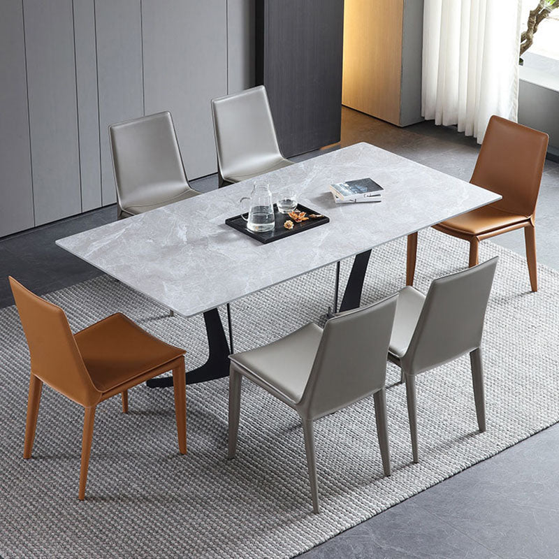 Modern Leather Dining Armless Chair Metal Dining Chairs for Home Use Clearhalo ' kitchen&dining_furn' 'Dining Chairs' 'Dining Tables & Seating' 'dining_chair' 'furn' 'furn_dining_chair' 'Furniture' 'furniture_dining_chair' 'Kitchen & Dining Furniture' 'kitchen' 4588794