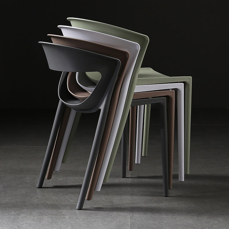 Scandinavian Style Open Back Dining Side Chair Plastic Dining Armless Chair for Home Clearhalo ' kitchen&dining_furn' 'Dining Chairs' 'Dining Tables & Seating' 'dining_chair' 'furn' 'furn_dining_chair' 'Furniture' 'furniture_dining_chair' 'Kitchen & Dining Furniture' 'kitchen' 4588802