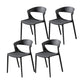 Scandinavian Style Open Back Dining Side Chair Plastic Dining Armless Chair for Home Dark Gray 4 Piece Set Clearhalo ' kitchen&dining_furn' 'Dining Chairs' 'Dining Tables & Seating' 'dining_chair' 'furn' 'furn_dining_chair' 'Furniture' 'furniture_dining_chair' 'Kitchen & Dining Furniture' 'kitchen' 4588807