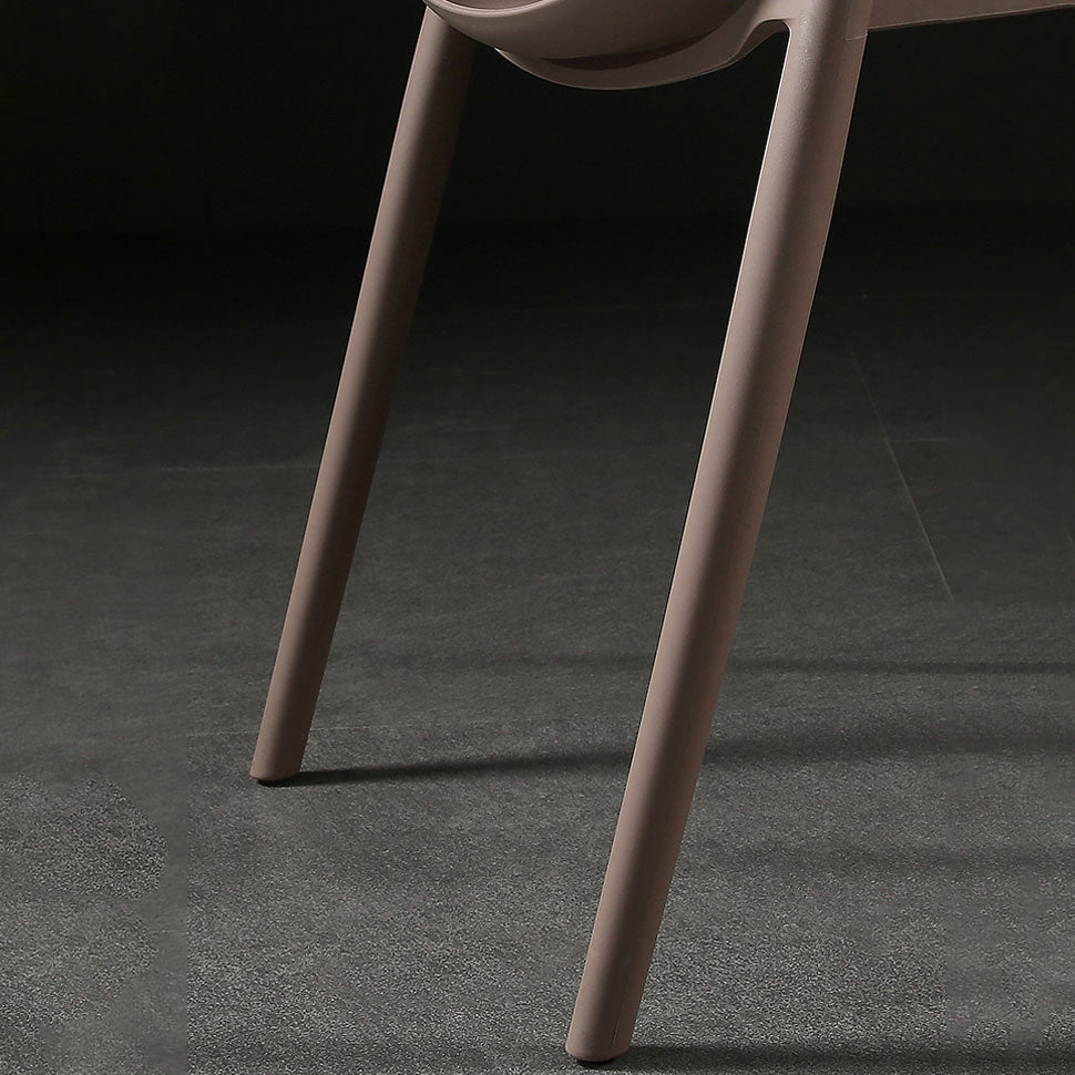 Scandinavian Style Open Back Dining Side Chair Plastic Dining Armless Chair for Home Clearhalo ' kitchen&dining_furn' 'Dining Chairs' 'Dining Tables & Seating' 'dining_chair' 'furn' 'furn_dining_chair' 'Furniture' 'furniture_dining_chair' 'Kitchen & Dining Furniture' 'kitchen' 4588812