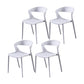 Scandinavian Style Open Back Dining Side Chair Plastic Dining Armless Chair for Home White 4 Piece Set Clearhalo ' kitchen&dining_furn' 'Dining Chairs' 'Dining Tables & Seating' 'dining_chair' 'furn' 'furn_dining_chair' 'Furniture' 'furniture_dining_chair' 'Kitchen & Dining Furniture' 'kitchen' 4588814