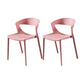 Scandinavian Style Open Back Dining Side Chair Plastic Dining Armless Chair for Home Pink 2 Piece Set Clearhalo ' kitchen&dining_furn' 'Dining Chairs' 'Dining Tables & Seating' 'dining_chair' 'furn' 'furn_dining_chair' 'Furniture' 'furniture_dining_chair' 'Kitchen & Dining Furniture' 'kitchen' 4588822