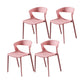 Scandinavian Style Open Back Dining Side Chair Plastic Dining Armless Chair for Home Pink 4 Piece Set Clearhalo ' kitchen&dining_furn' 'Dining Chairs' 'Dining Tables & Seating' 'dining_chair' 'furn' 'furn_dining_chair' 'Furniture' 'furniture_dining_chair' 'Kitchen & Dining Furniture' 'kitchen' 4588823