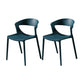 Scandinavian Style Open Back Dining Side Chair Plastic Dining Armless Chair for Home Blue 2 Piece Set Clearhalo ' kitchen&dining_furn' 'Dining Chairs' 'Dining Tables & Seating' 'dining_chair' 'furn' 'furn_dining_chair' 'Furniture' 'furniture_dining_chair' 'Kitchen & Dining Furniture' 'kitchen' 4588828