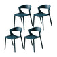 Scandinavian Style Open Back Dining Side Chair Plastic Dining Armless Chair for Home Blue 4 Piece Set Clearhalo ' kitchen&dining_furn' 'Dining Chairs' 'Dining Tables & Seating' 'dining_chair' 'furn' 'furn_dining_chair' 'Furniture' 'furniture_dining_chair' 'Kitchen & Dining Furniture' 'kitchen' 4588829