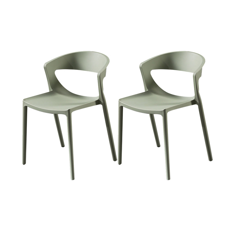 Scandinavian Style Open Back Dining Side Chair Plastic Dining Armless Chair for Home Light Green 2 Piece Set Clearhalo ' kitchen&dining_furn' 'Dining Chairs' 'Dining Tables & Seating' 'dining_chair' 'furn' 'furn_dining_chair' 'Furniture' 'furniture_dining_chair' 'Kitchen & Dining Furniture' 'kitchen' 4588831
