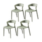 Scandinavian Style Open Back Dining Side Chair Plastic Dining Armless Chair for Home Light Green 4 Piece Set Clearhalo ' kitchen&dining_furn' 'Dining Chairs' 'Dining Tables & Seating' 'dining_chair' 'furn' 'furn_dining_chair' 'Furniture' 'furniture_dining_chair' 'Kitchen & Dining Furniture' 'kitchen' 4588832