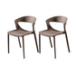 Scandinavian Style Open Back Dining Side Chair Plastic Dining Armless Chair for Home Coffee 2 Piece Set Clearhalo ' kitchen&dining_furn' 'Dining Chairs' 'Dining Tables & Seating' 'dining_chair' 'furn' 'furn_dining_chair' 'Furniture' 'furniture_dining_chair' 'Kitchen & Dining Furniture' 'kitchen' 4588834