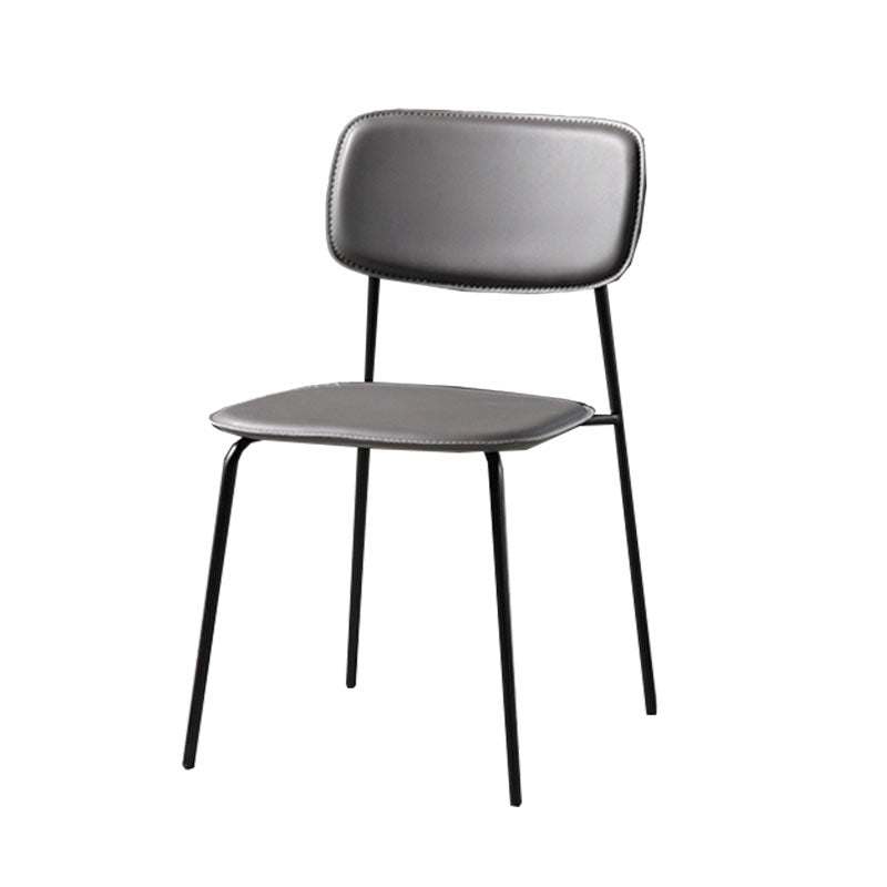 Contemporary Kitchen Chair Dining Armless Side Chairs with Metal Legs Grey 1 Piece Clearhalo ' kitchen&dining_furn' 'Dining Chairs' 'Dining Tables & Seating' 'dining_chair' 'furn' 'furn_dining_chair' 'Furniture' 'furniture_dining_chair' 'Kitchen & Dining Furniture' 'kitchen' 4588838