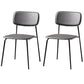 Contemporary Kitchen Chair Dining Armless Side Chairs with Metal Legs Grey 2 Piece Set Clearhalo ' kitchen&dining_furn' 'Dining Chairs' 'Dining Tables & Seating' 'dining_chair' 'furn' 'furn_dining_chair' 'Furniture' 'furniture_dining_chair' 'Kitchen & Dining Furniture' 'kitchen' 4588839