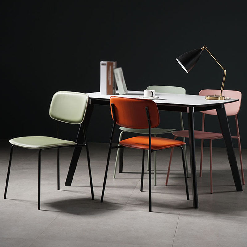 Contemporary Kitchen Chair Dining Armless Side Chairs with Metal Legs Clearhalo ' kitchen&dining_furn' 'Dining Chairs' 'Dining Tables & Seating' 'dining_chair' 'furn' 'furn_dining_chair' 'Furniture' 'furniture_dining_chair' 'Kitchen & Dining Furniture' 'kitchen' 4588855