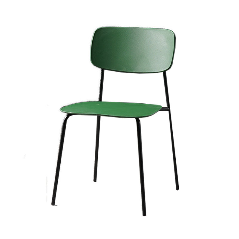Contemporary Kitchen Chair Dining Armless Side Chairs with Metal Legs Green 1 Piece Clearhalo ' kitchen&dining_furn' 'Dining Chairs' 'Dining Tables & Seating' 'dining_chair' 'furn' 'furn_dining_chair' 'Furniture' 'furniture_dining_chair' 'Kitchen & Dining Furniture' 'kitchen' 4588862