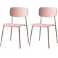 Contemporary Kitchen Chair Dining Armless Side Chairs with Metal Legs Pink 2 Piece Set Clearhalo ' kitchen&dining_furn' 'Dining Chairs' 'Dining Tables & Seating' 'dining_chair' 'furn' 'furn_dining_chair' 'Furniture' 'furniture_dining_chair' 'Kitchen & Dining Furniture' 'kitchen' 4588866