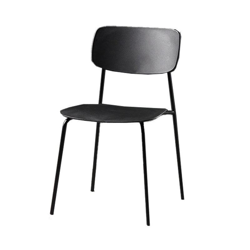 Contemporary Kitchen Chair Dining Armless Side Chairs with Metal Legs Black 1 Piece Clearhalo ' kitchen&dining_furn' 'Dining Chairs' 'Dining Tables & Seating' 'dining_chair' 'furn' 'furn_dining_chair' 'Furniture' 'furniture_dining_chair' 'Kitchen & Dining Furniture' 'kitchen' 4588868