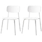Contemporary Kitchen Chair Dining Armless Side Chairs with Metal Legs White 2 Piece Set Clearhalo ' kitchen&dining_furn' 'Dining Chairs' 'Dining Tables & Seating' 'dining_chair' 'furn' 'furn_dining_chair' 'Furniture' 'furniture_dining_chair' 'Kitchen & Dining Furniture' 'kitchen' 4588872