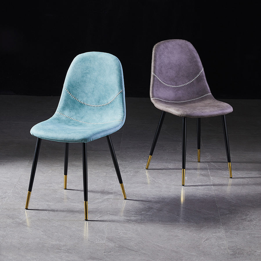 Scandinavian Style Leather Dining Side Chairs Armless Solid Back Chair Clearhalo ' kitchen&dining_furn' 'Dining Chairs' 'Dining Tables & Seating' 'dining_chair' 'furn' 'furn_dining_chair' 'Furniture' 'furniture_dining_chair' 'Kitchen & Dining Furniture' 'kitchen' 4588877