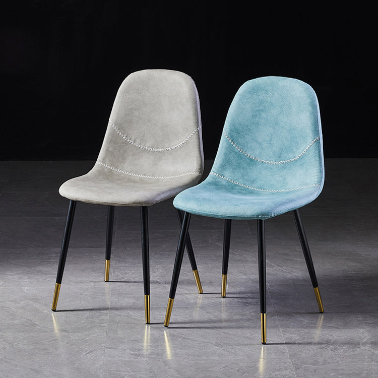 Scandinavian Style Leather Dining Side Chairs Armless Solid Back Chair Clearhalo ' kitchen&dining_furn' 'Dining Chairs' 'Dining Tables & Seating' 'dining_chair' 'furn' 'furn_dining_chair' 'Furniture' 'furniture_dining_chair' 'Kitchen & Dining Furniture' 'kitchen' 4588880