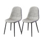Scandinavian Style Leather Dining Side Chairs Armless Solid Back Chair Light Gray 2 Piece Set Black Clearhalo ' kitchen&dining_furn' 'Dining Chairs' 'Dining Tables & Seating' 'dining_chair' 'furn' 'furn_dining_chair' 'Furniture' 'furniture_dining_chair' 'Kitchen & Dining Furniture' 'kitchen' 4588883