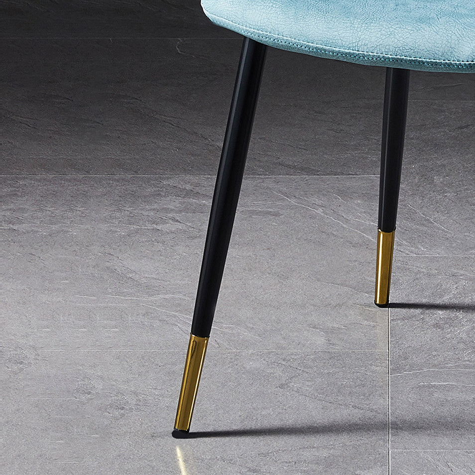 Scandinavian Style Leather Dining Side Chairs Armless Solid Back Chair Clearhalo ' kitchen&dining_furn' 'Dining Chairs' 'Dining Tables & Seating' 'dining_chair' 'furn' 'furn_dining_chair' 'Furniture' 'furniture_dining_chair' 'Kitchen & Dining Furniture' 'kitchen' 4588887