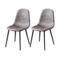 Scandinavian Style Leather Dining Side Chairs Armless Solid Back Chair Gray Purple 2 Piece Set Black Clearhalo ' kitchen&dining_furn' 'Dining Chairs' 'Dining Tables & Seating' 'dining_chair' 'furn' 'furn_dining_chair' 'Furniture' 'furniture_dining_chair' 'Kitchen & Dining Furniture' 'kitchen' 4588896