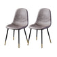 Scandinavian Style Leather Dining Side Chairs Armless Solid Back Chair Gray Purple 2 Piece Set Black Gold Clearhalo ' kitchen&dining_furn' 'Dining Chairs' 'Dining Tables & Seating' 'dining_chair' 'furn' 'furn_dining_chair' 'Furniture' 'furniture_dining_chair' 'Kitchen & Dining Furniture' 'kitchen' 4588908