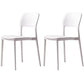 Contemporary Style Kitchen Chair Plastic Armless Open Back Dining Side Chair White 2 Piece Set Clearhalo ' kitchen&dining_furn' 'Dining Chairs' 'Dining Tables & Seating' 'dining_chair' 'furn' 'furn_dining_chair' 'Furniture' 'furniture_dining_chair' 'Kitchen & Dining Furniture' 'kitchen' 4588914