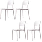 Contemporary Style Kitchen Chair Plastic Armless Open Back Dining Side Chair White 4 Piece Set Clearhalo ' kitchen&dining_furn' 'Dining Chairs' 'Dining Tables & Seating' 'dining_chair' 'furn' 'furn_dining_chair' 'Furniture' 'furniture_dining_chair' 'Kitchen & Dining Furniture' 'kitchen' 4588915