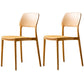 Contemporary Style Kitchen Chair Plastic Armless Open Back Dining Side Chair Yellow 2 Piece Set Clearhalo ' kitchen&dining_furn' 'Dining Chairs' 'Dining Tables & Seating' 'dining_chair' 'furn' 'furn_dining_chair' 'Furniture' 'furniture_dining_chair' 'Kitchen & Dining Furniture' 'kitchen' 4588919
