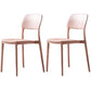 Contemporary Style Kitchen Chair Plastic Armless Open Back Dining Side Chair Light Pink 2 Piece Set Clearhalo ' kitchen&dining_furn' 'Dining Chairs' 'Dining Tables & Seating' 'dining_chair' 'furn' 'furn_dining_chair' 'Furniture' 'furniture_dining_chair' 'Kitchen & Dining Furniture' 'kitchen' 4588925