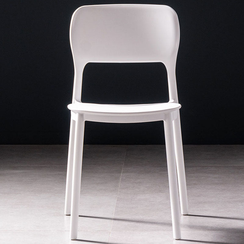 Contemporary Style Kitchen Chair Plastic Armless Open Back Dining Side Chair Clearhalo ' kitchen&dining_furn' 'Dining Chairs' 'Dining Tables & Seating' 'dining_chair' 'furn' 'furn_dining_chair' 'Furniture' 'furniture_dining_chair' 'Kitchen & Dining Furniture' 'kitchen' 4588928