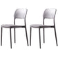 Contemporary Style Kitchen Chair Plastic Armless Open Back Dining Side Chair Grey 2 Piece Set Clearhalo ' kitchen&dining_furn' 'Dining Chairs' 'Dining Tables & Seating' 'dining_chair' 'furn' 'furn_dining_chair' 'Furniture' 'furniture_dining_chair' 'Kitchen & Dining Furniture' 'kitchen' 4588931