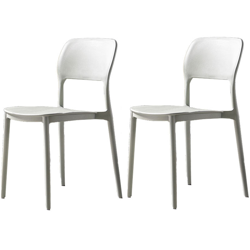 Contemporary Style Kitchen Chair Plastic Armless Open Back Dining Side Chair Green 2 Piece Set Clearhalo ' kitchen&dining_furn' 'Dining Chairs' 'Dining Tables & Seating' 'dining_chair' 'furn' 'furn_dining_chair' 'Furniture' 'furniture_dining_chair' 'Kitchen & Dining Furniture' 'kitchen' 4588938