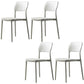 Contemporary Style Kitchen Chair Plastic Armless Open Back Dining Side Chair Green 4 Piece Set Clearhalo ' kitchen&dining_furn' 'Dining Chairs' 'Dining Tables & Seating' 'dining_chair' 'furn' 'furn_dining_chair' 'Furniture' 'furniture_dining_chair' 'Kitchen & Dining Furniture' 'kitchen' 4588939