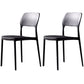 Contemporary Style Kitchen Chair Plastic Armless Open Back Dining Side Chair Black 2 Piece Set Clearhalo ' kitchen&dining_furn' 'Dining Chairs' 'Dining Tables & Seating' 'dining_chair' 'furn' 'furn_dining_chair' 'Furniture' 'furniture_dining_chair' 'Kitchen & Dining Furniture' 'kitchen' 4588944